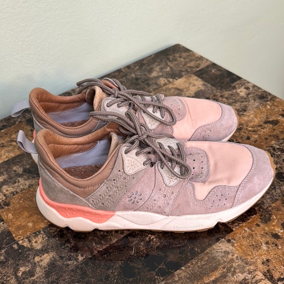 Free people Flower Mountain Pink Technical Fabric and Suede Sneakers Wesley - Picture 6 of 10